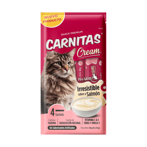 CARNITAS CREAM SABOR SALMON FUNDA X 4 UNDS